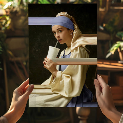 Girl With a Pearl Earring Metal Wall Art