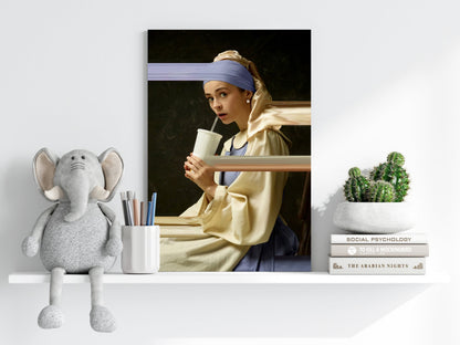 Girl With a Pearl Earring Metal Wall Art