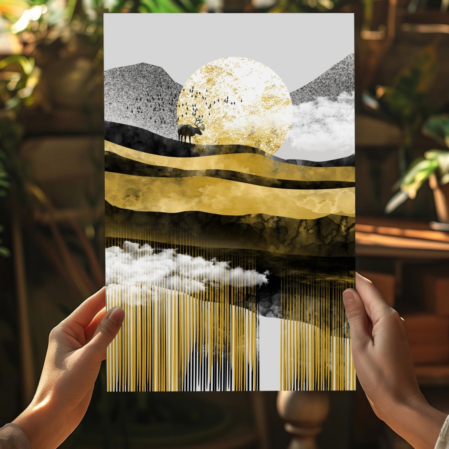 Abstract Valley Metal Wall Art