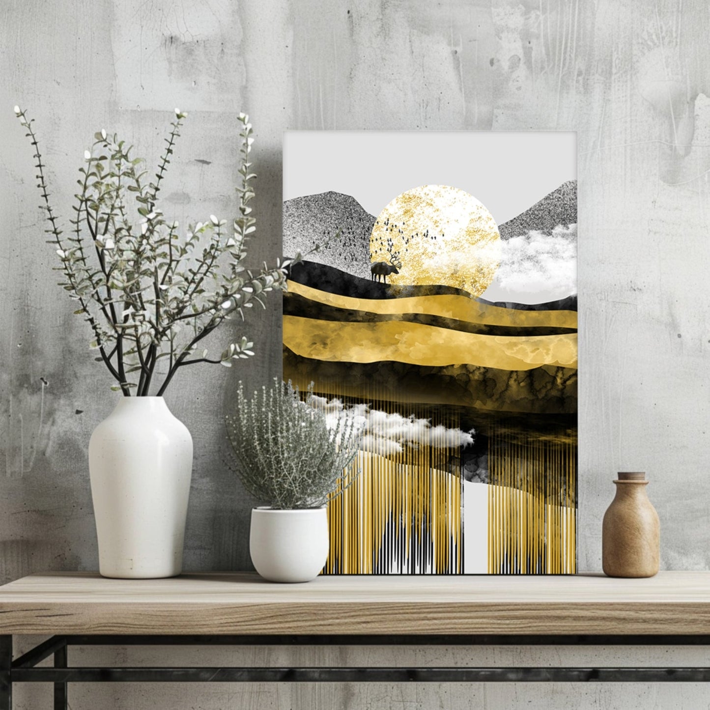 Abstract Valley Metal Wall Art