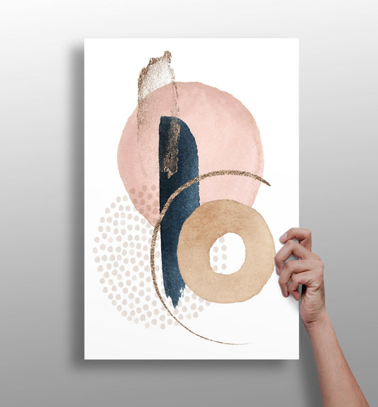 Line Art Modern Shape metal wall art panel with minimalist design