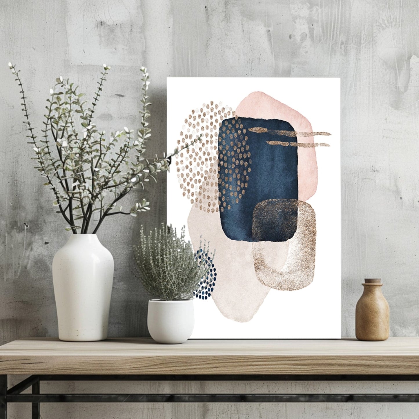 Line Art Modern Shape III Metal Wall Art