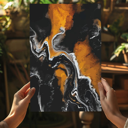 Abstract Marble Pattern Metal Wall Art