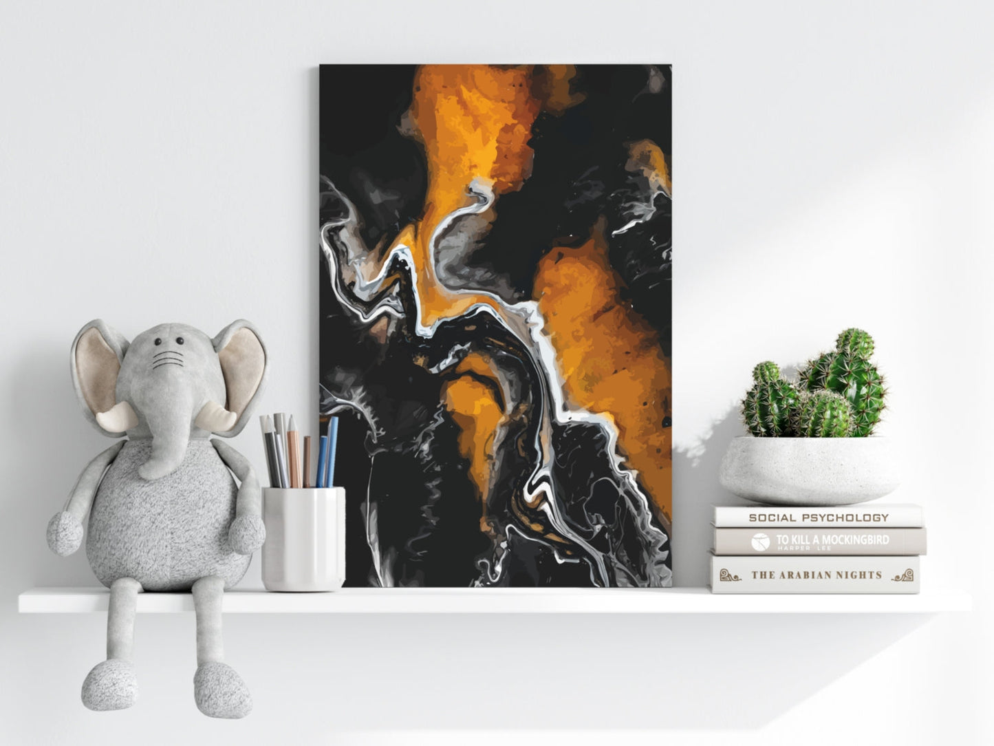 Abstract Marble Pattern Metal Wall Art