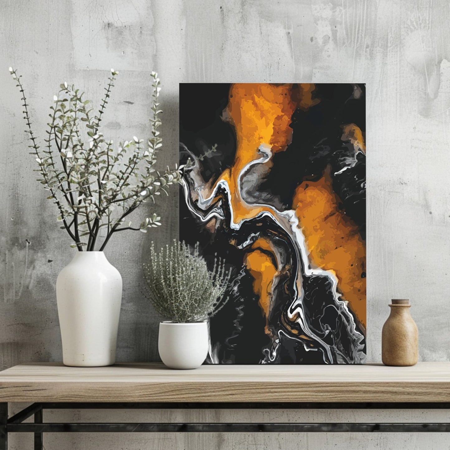 Abstract Marble Pattern Metal Wall Art