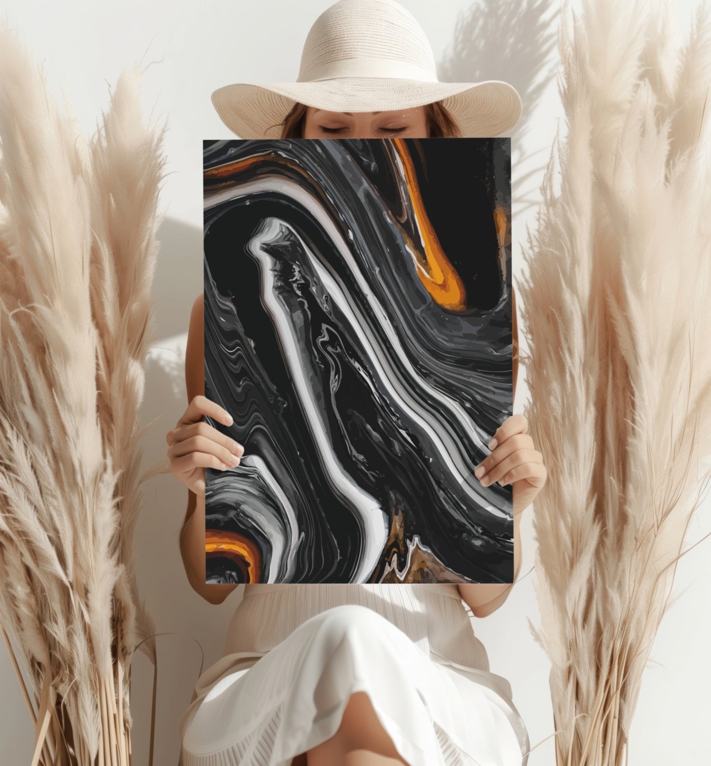 Abstract Marble V2 Metal Wall Art