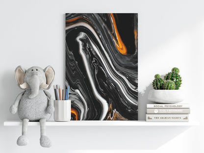 Abstract Marble V2 Metal Wall Art