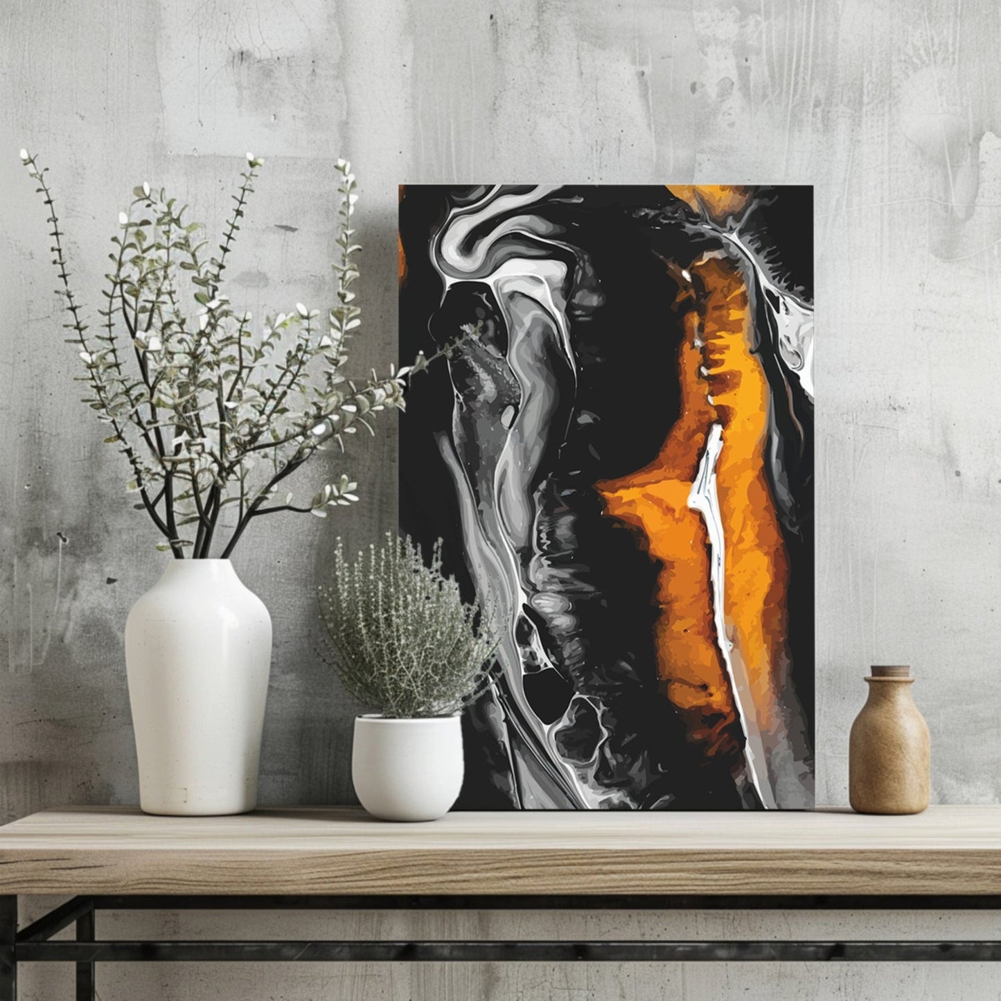 Abstract Marble V3 Metal Wall Art