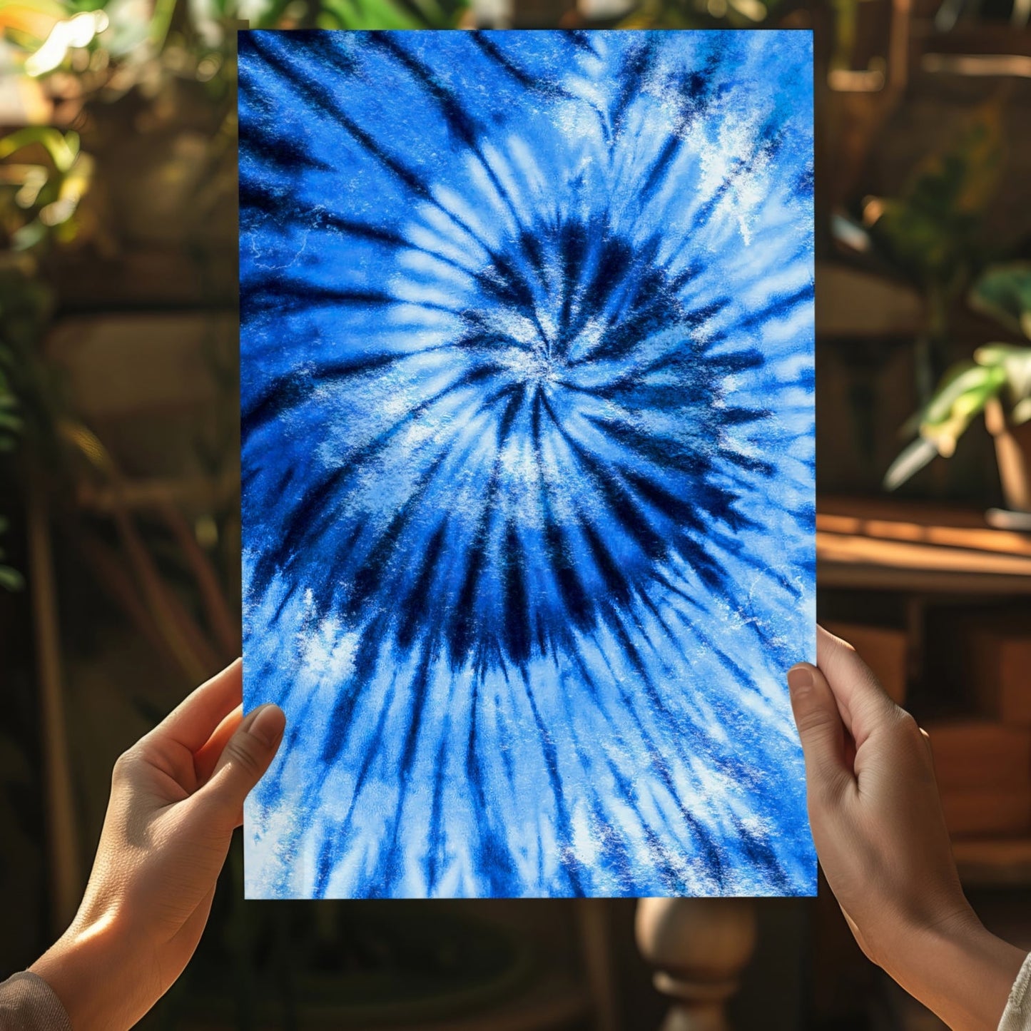 Abstract Blue Metal Wall Art