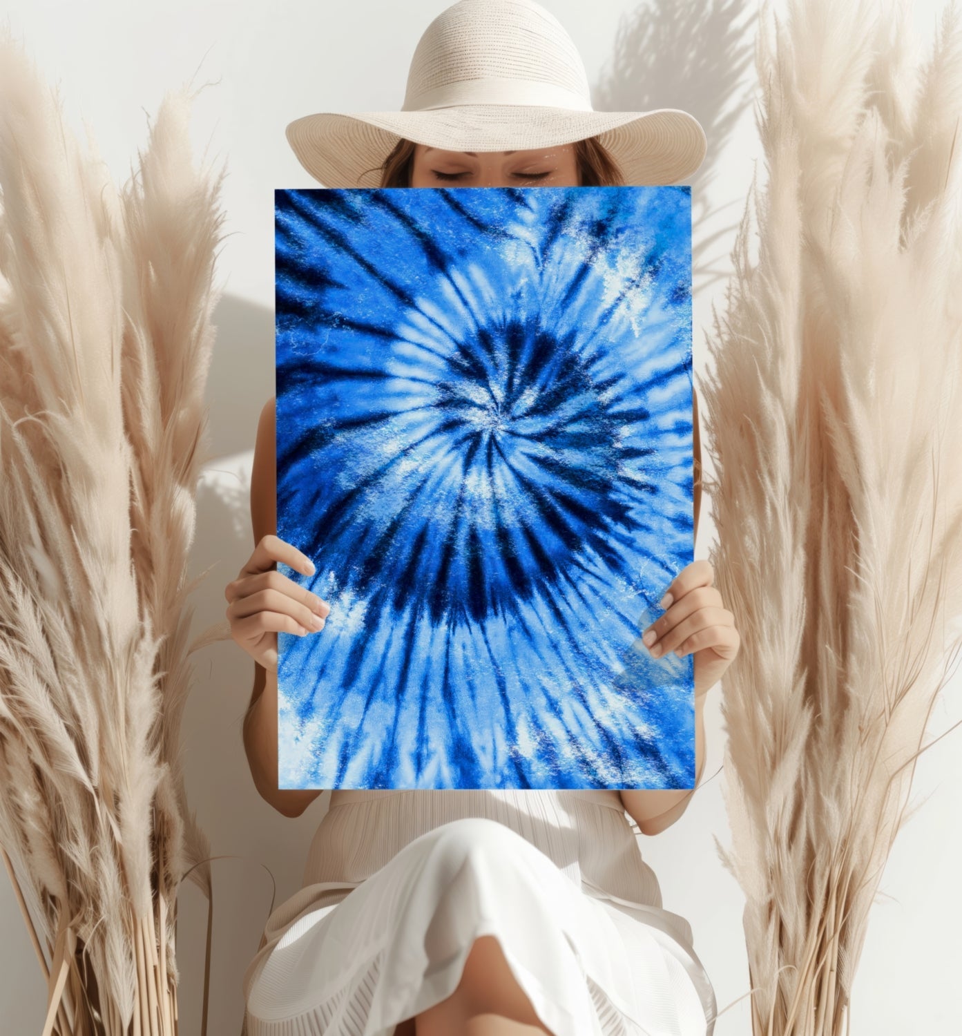Abstract Blue Metal Wall Art