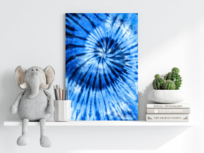 Abstract Blue Metal Wall Art