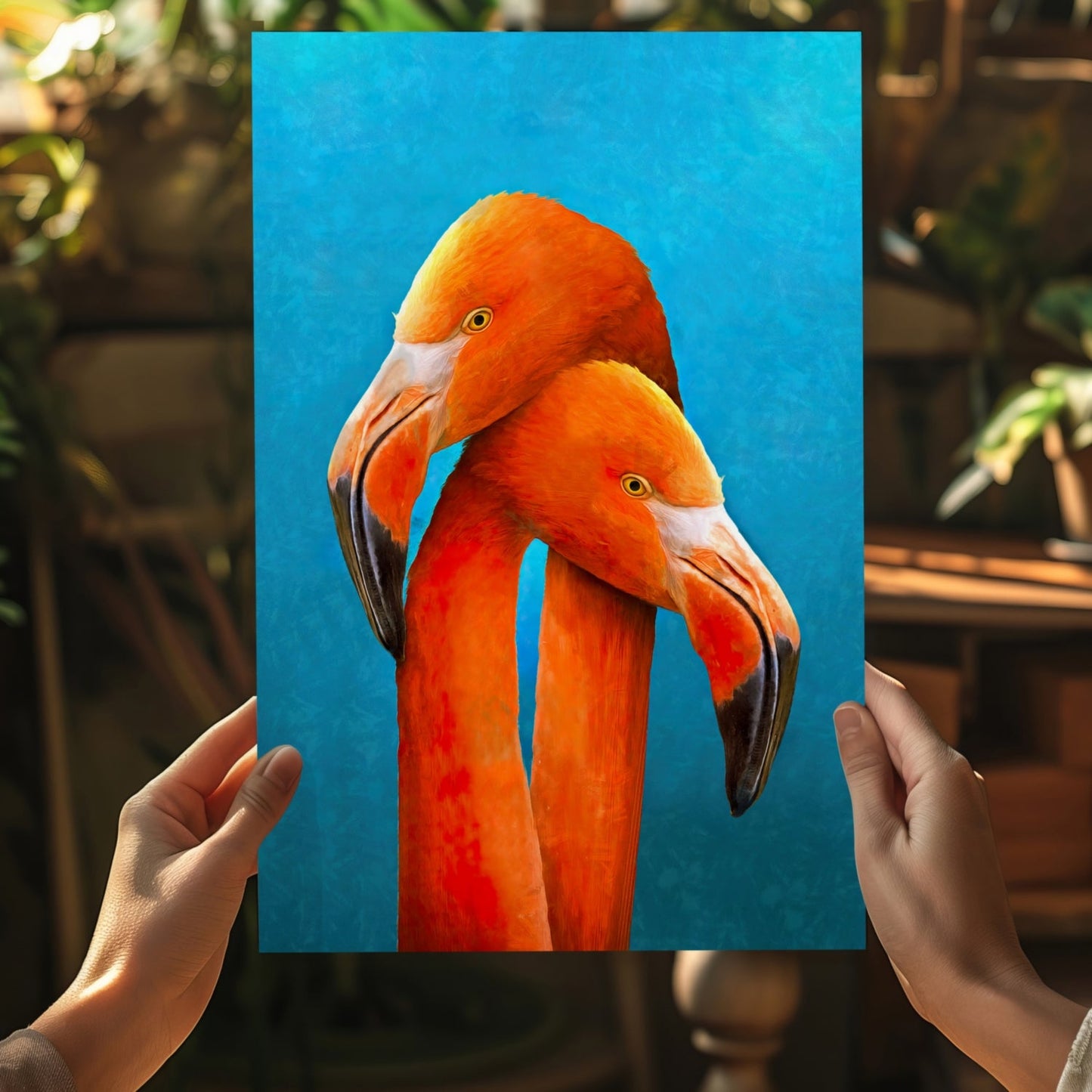 Flamingos Metal Wall Art