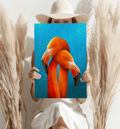 Flamingos Metal Wall Art