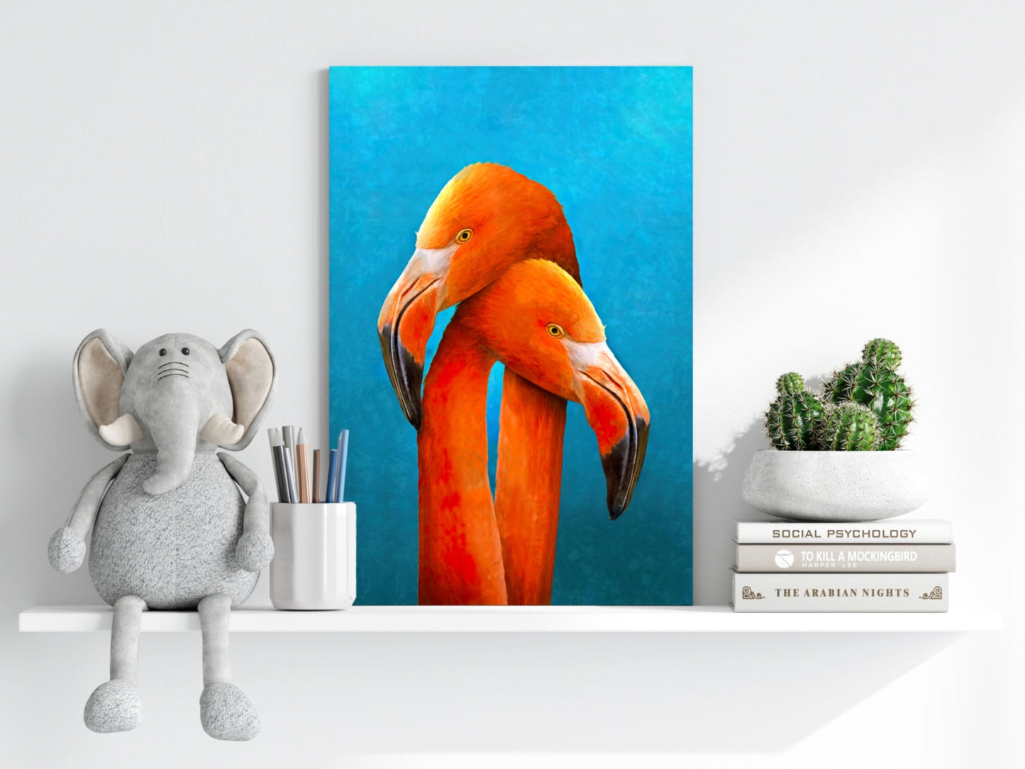 Flamingos Metal Wall Art