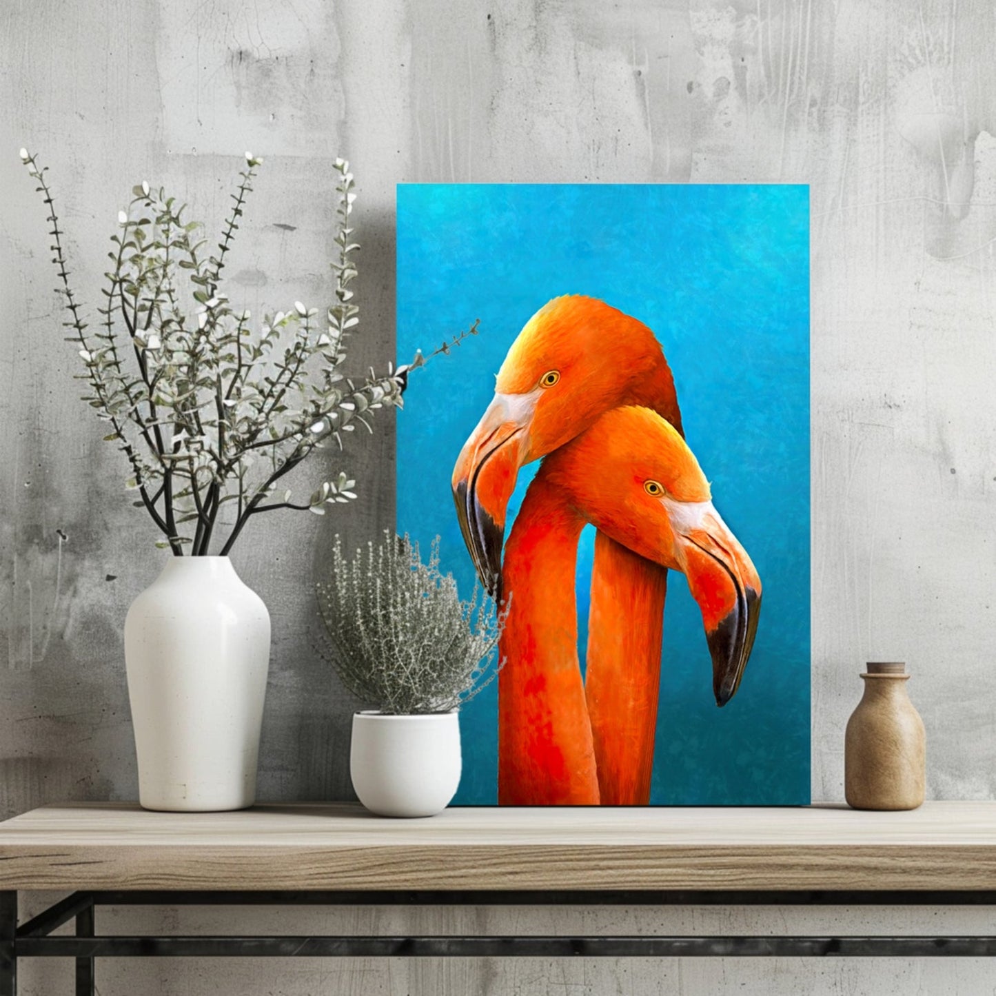 Flamingos Metal Wall Art