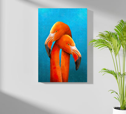 Flamingos Metal Wall Art