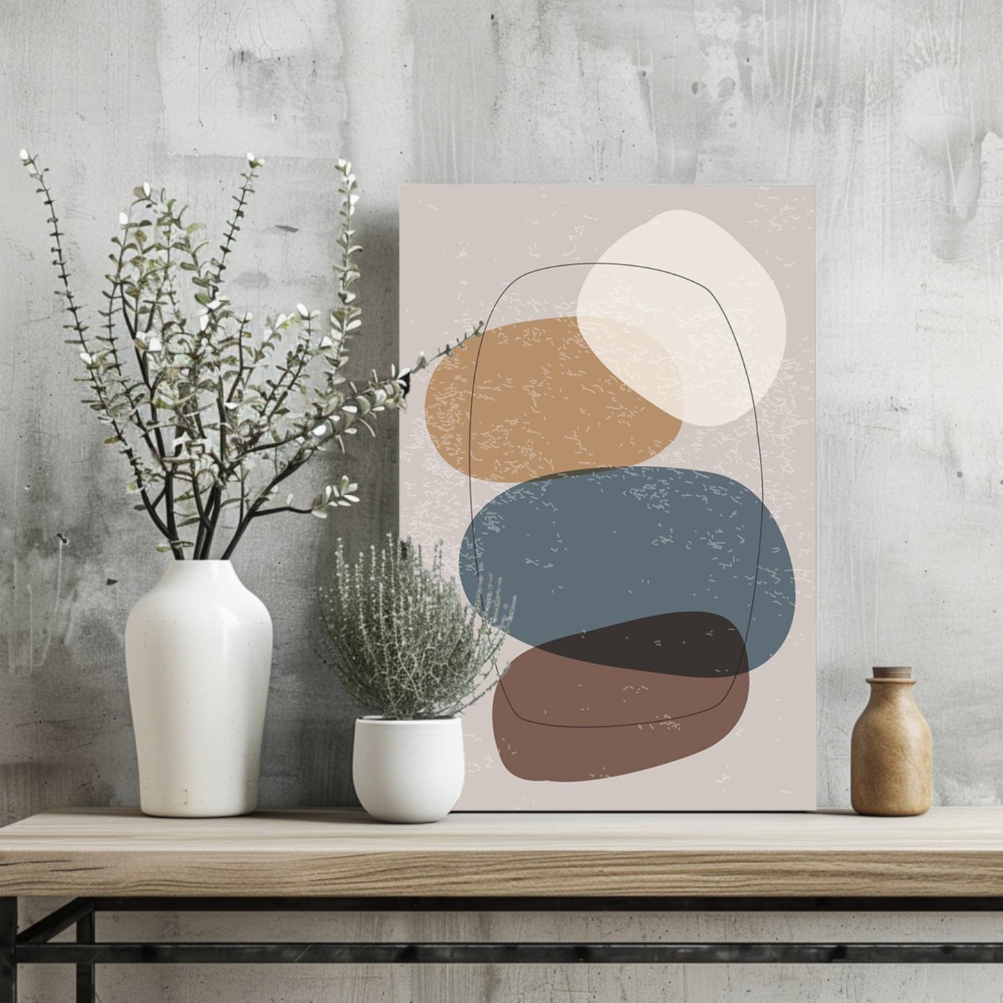 Line Art Modern Shape V Metal Wall Art