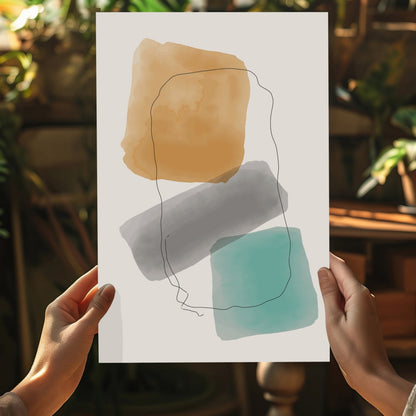 Line Art Modern Shape VI Metal Wall Art
