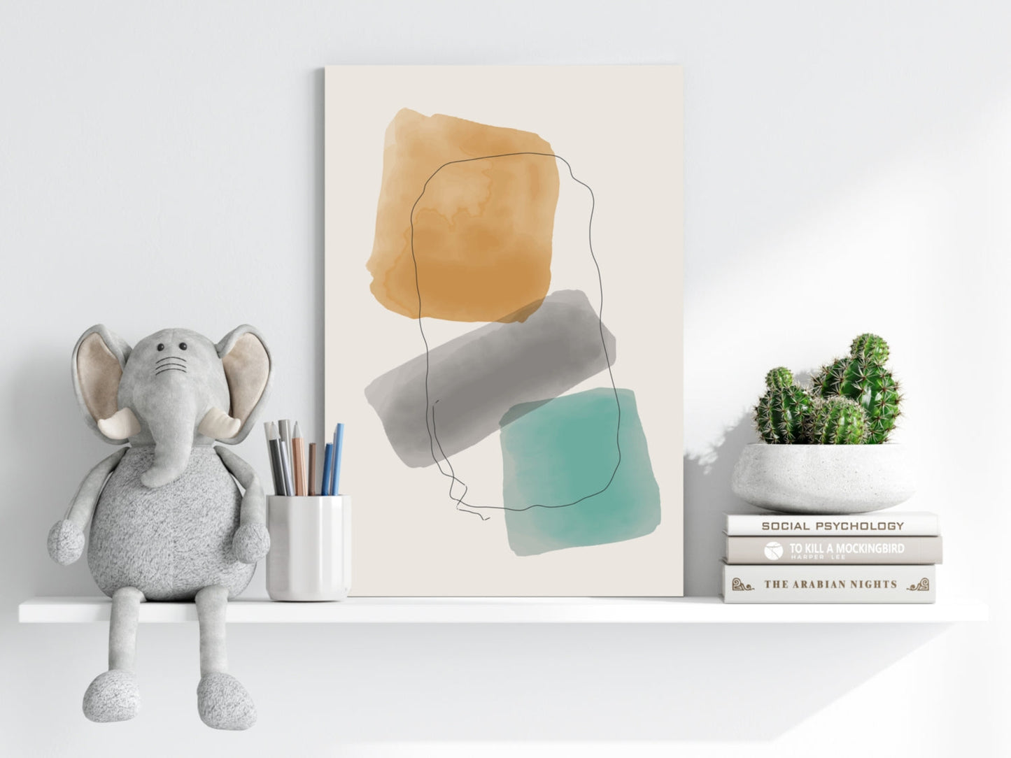 Line Art Modern Shape VI Metal Wall Art
