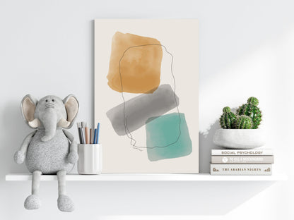 Line Art Modern Shape VI Metal Wall Art