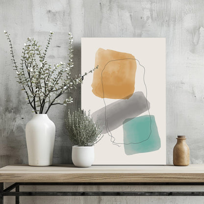 Line Art Modern Shape VI Metal Wall Art