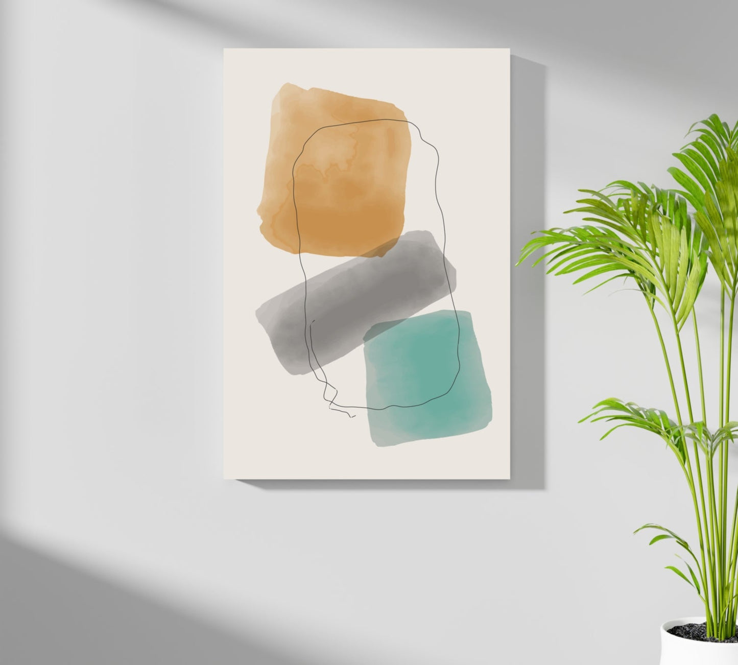 Line Art Modern Shape VI Metal Wall Art