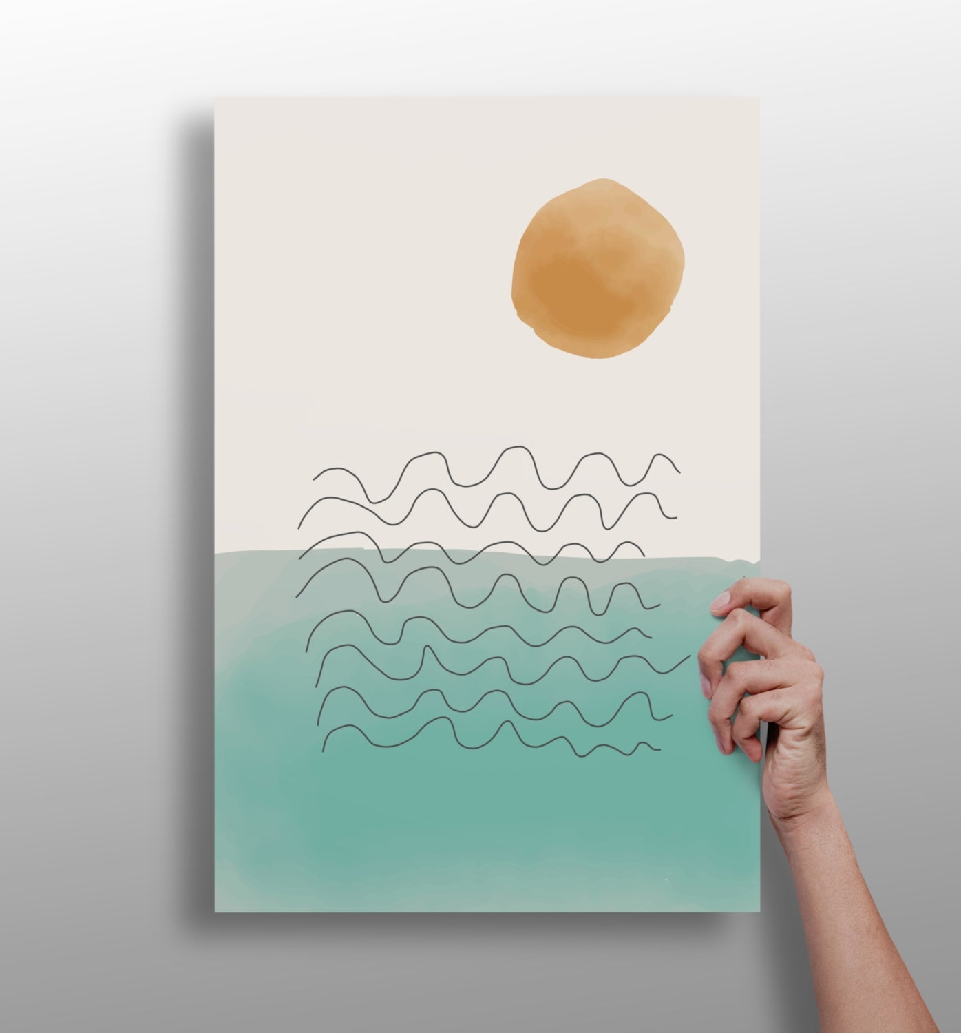 Line Art Modern Shape metal wall art panel with minimalist design