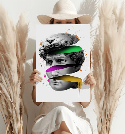 Contemporary Statue Metal Wall Art