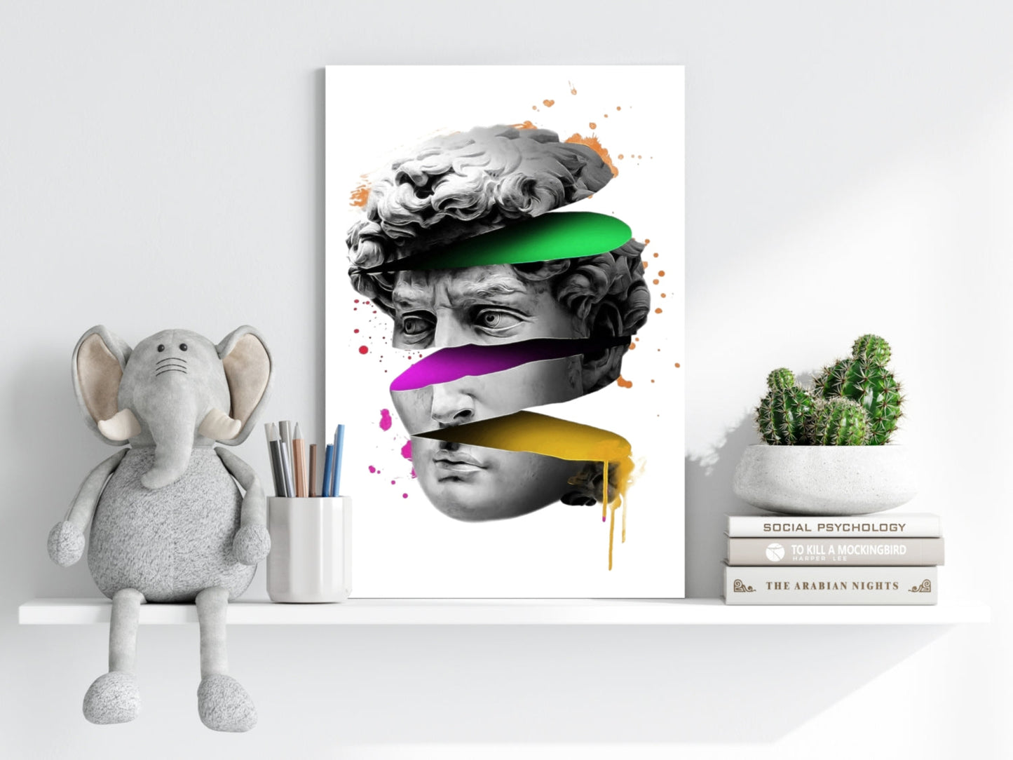 Contemporary Statue Metal Wall Art