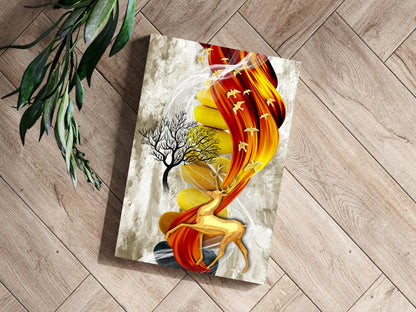 Abstract Deer Aluminum Wall Art