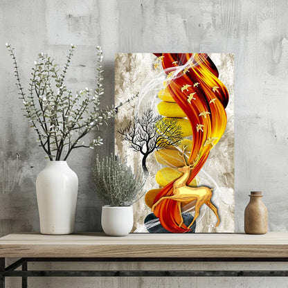 Abstract Deer Aluminum Wall Art