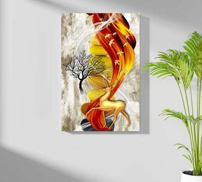 Abstract Deer Aluminum Wall Art