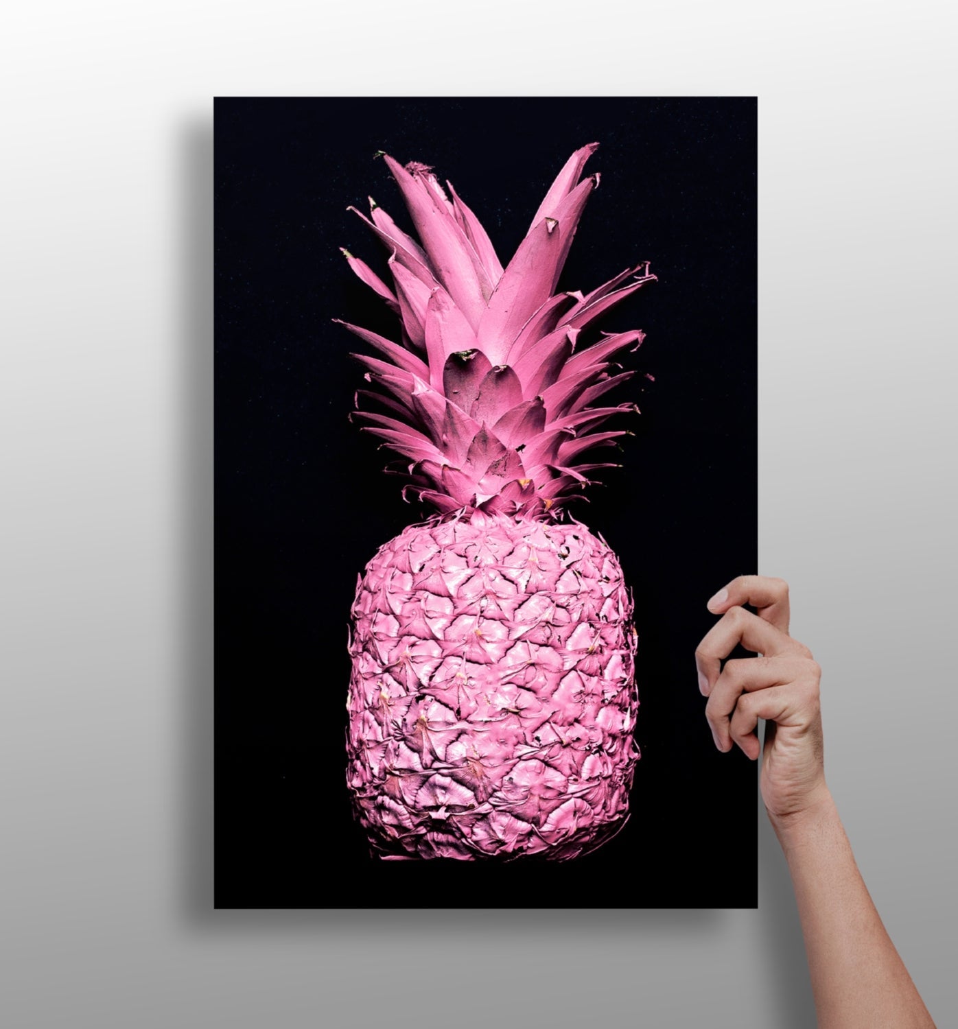 Pineapple aluminum wall art matte finish