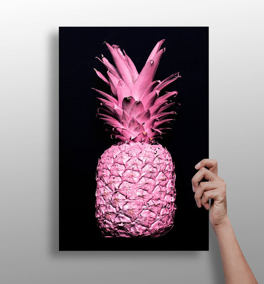 Pineapple aluminum wall art matte finish