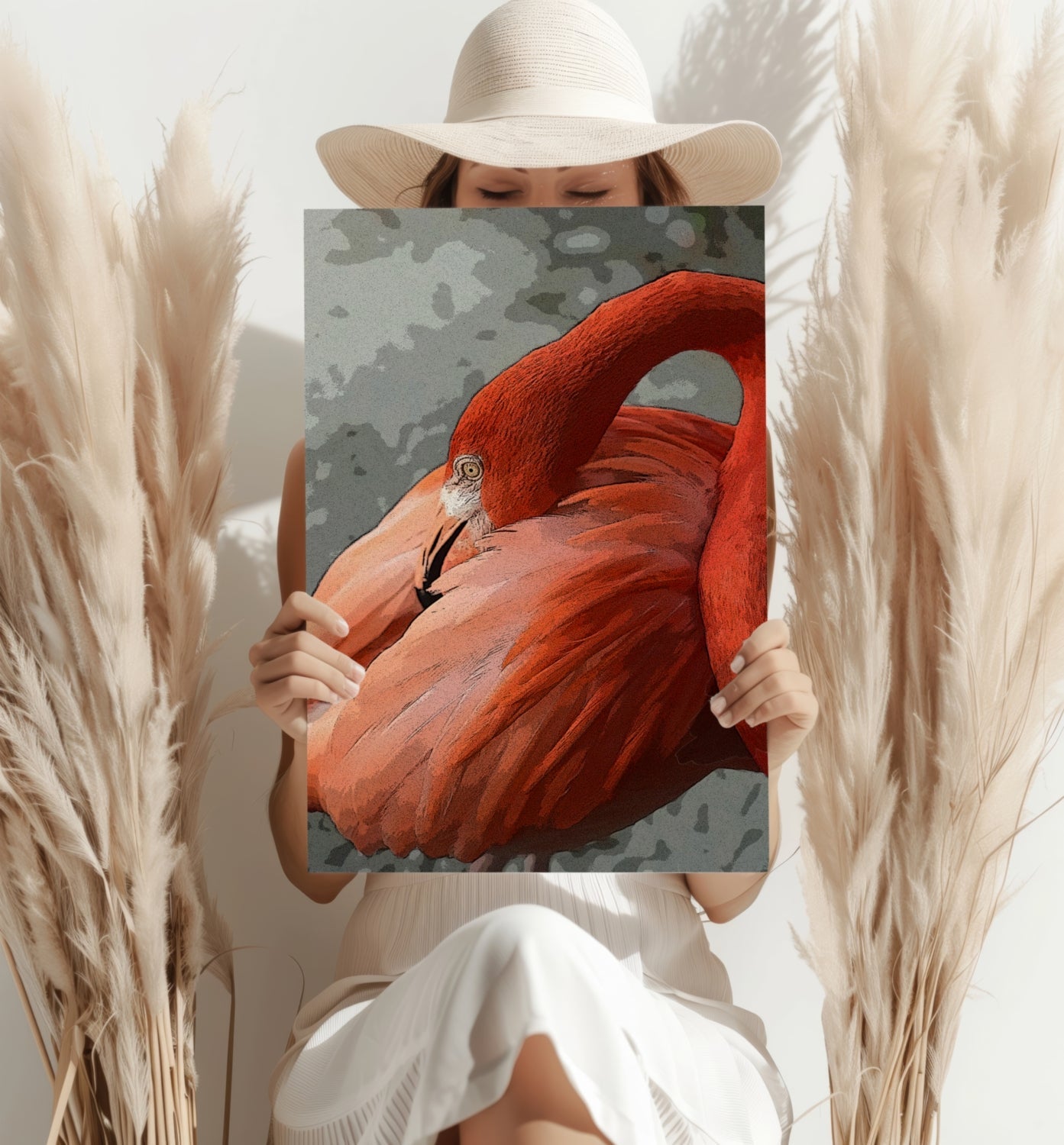 Flamingo Metal Wall Art
