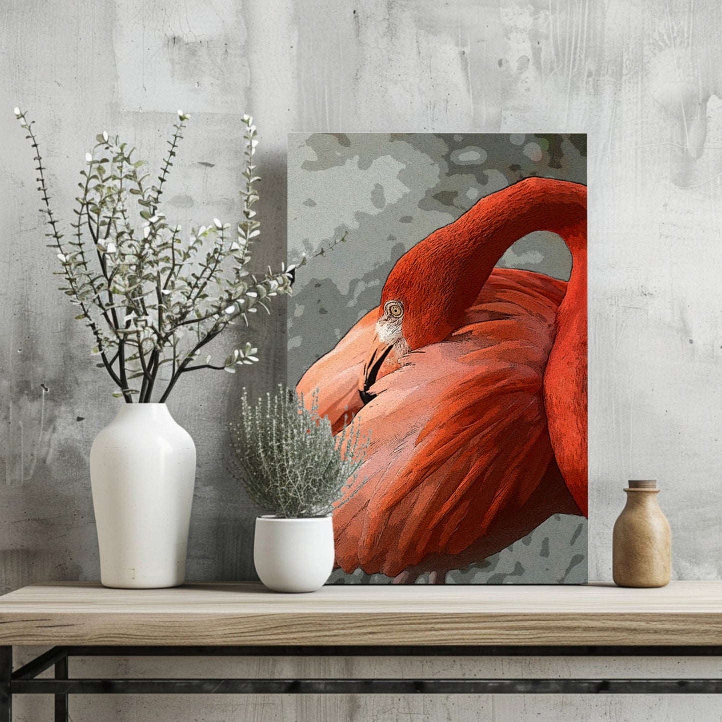 Flamingo Metal Wall Art