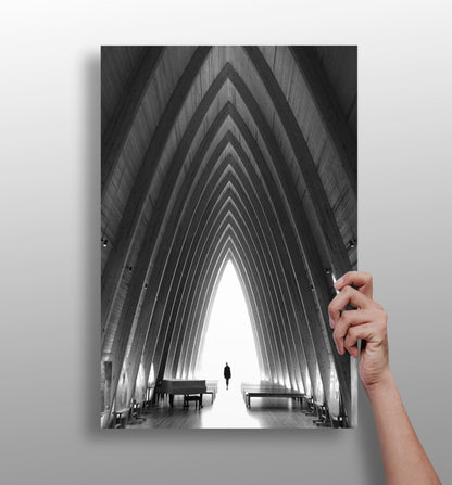 Architecture metal wall art aluminum panel design two