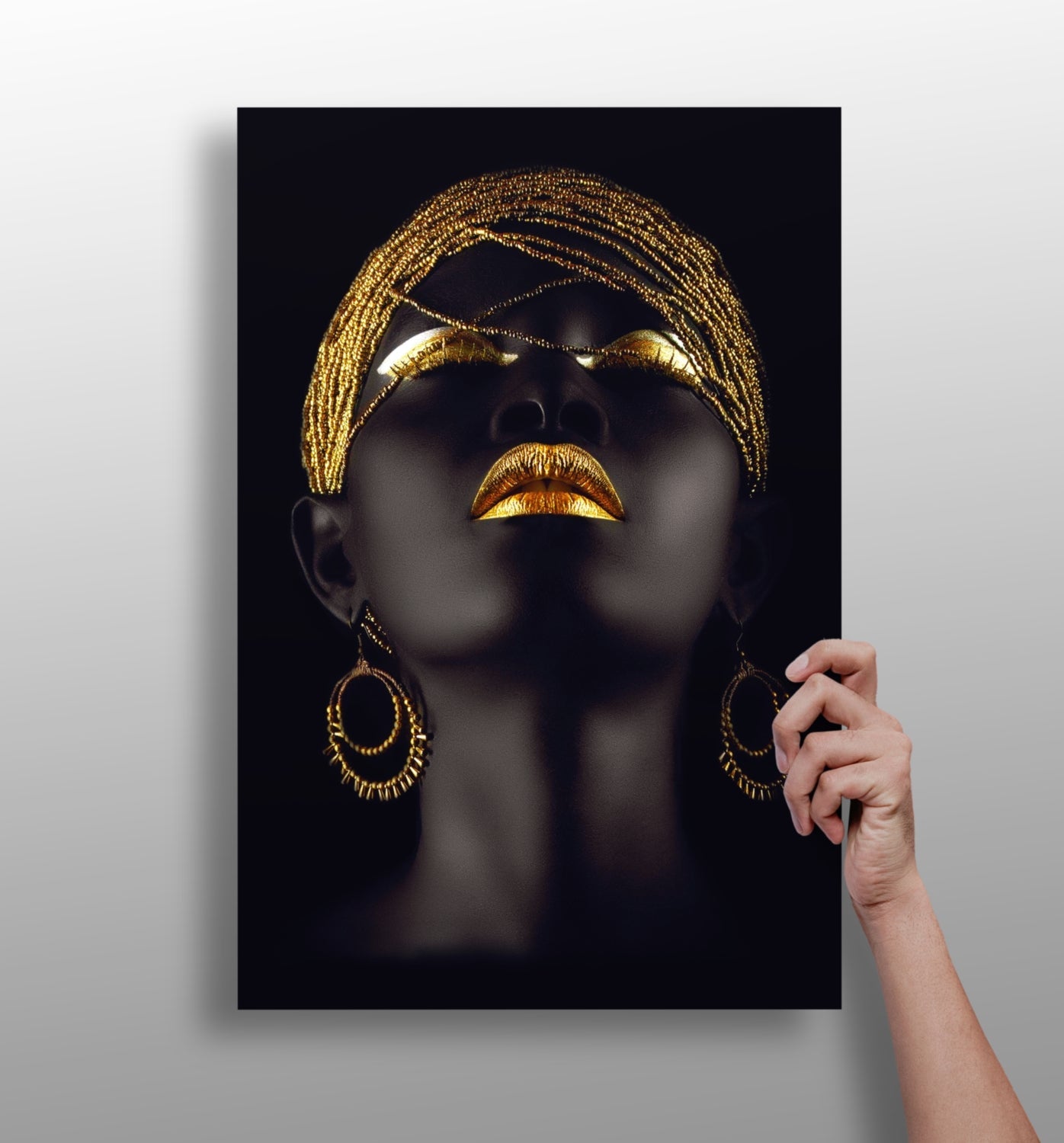 Woman metal wall art panel