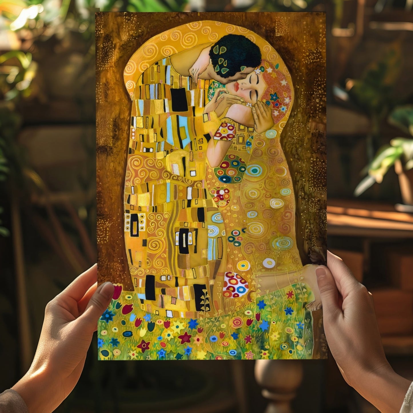 Klimt The Kiss Metal Wall Art