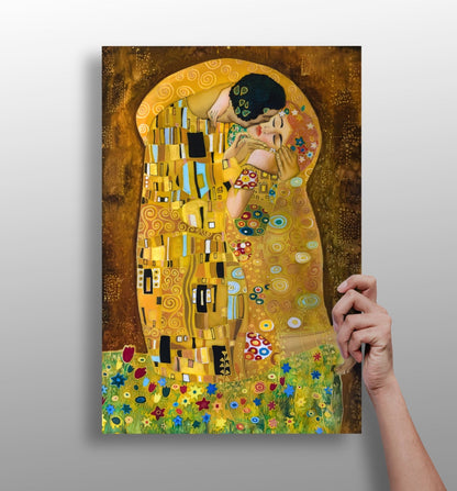 Klimt The Kiss aluminum wall art print