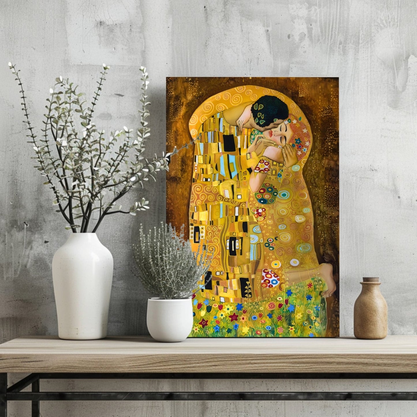 Klimt The Kiss Metal Wall Art