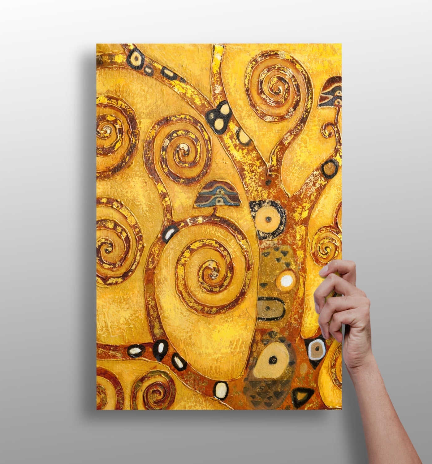 Klimt style aluminum wall art print