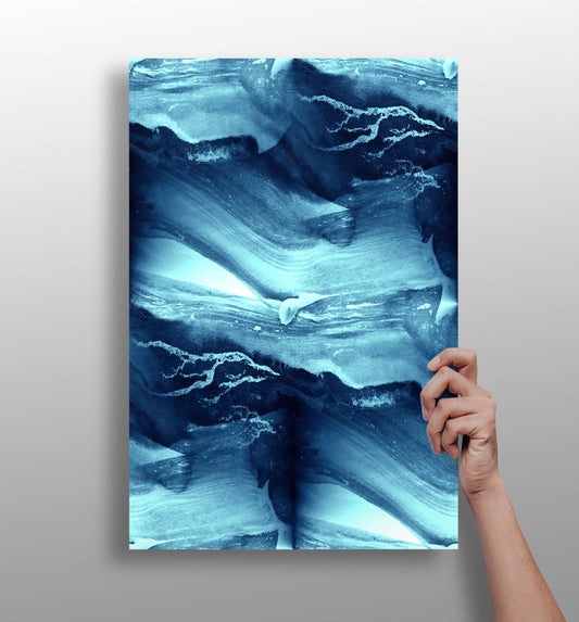 Abstract shape aluminum metal wall art