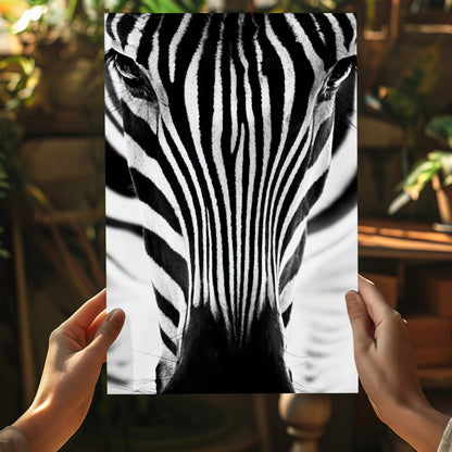 Zebra Portrait Aluminum Wall Art