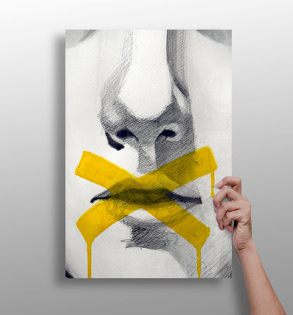 Hush aluminum wall art print