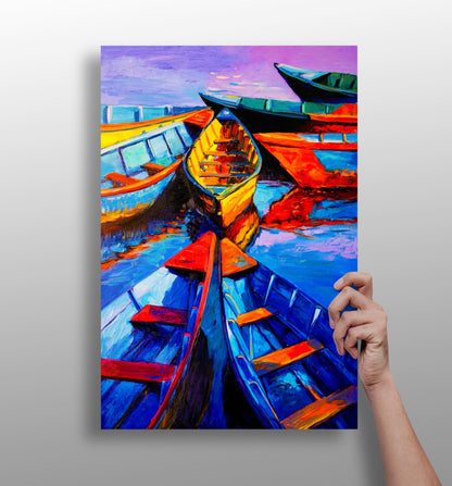 Kayaks aluminum wall art print