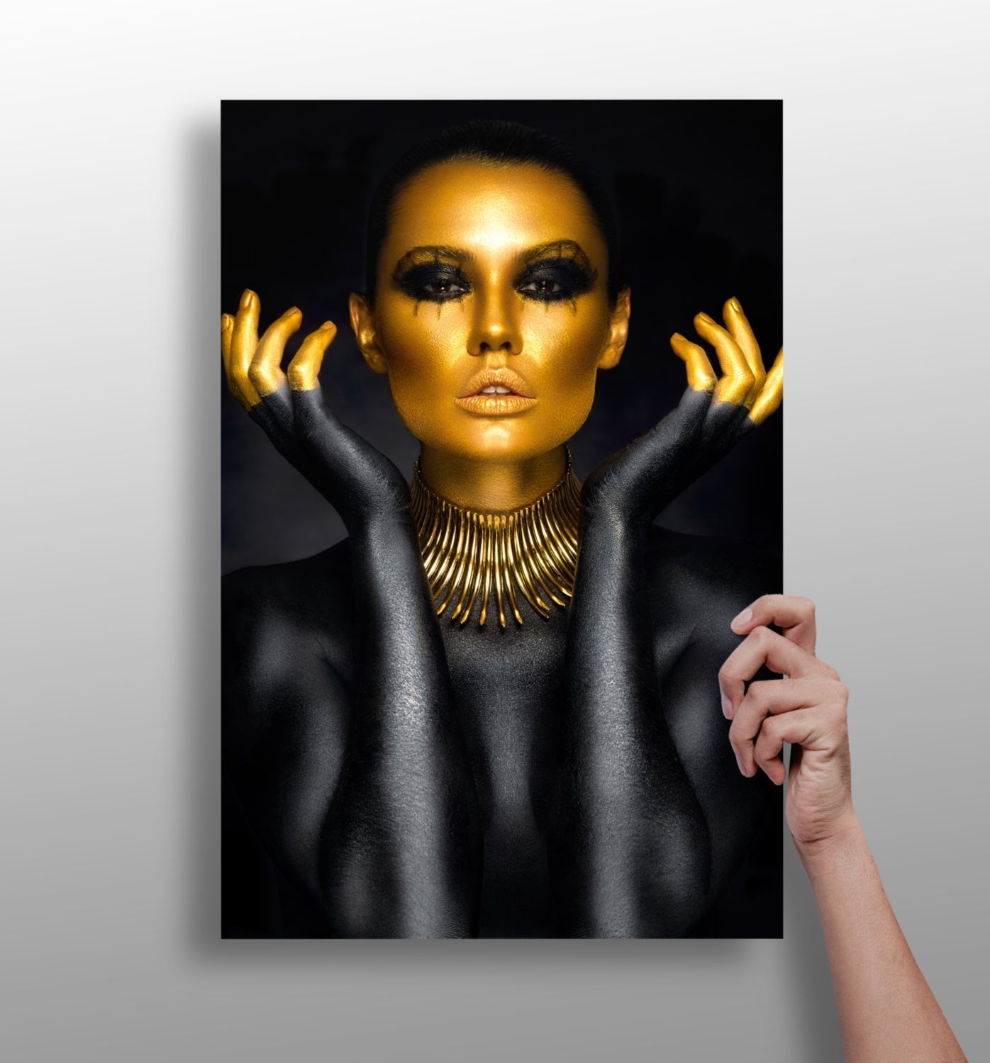 Woman in fashion metal wall art chic decor
