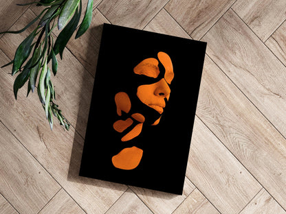 Woman in Style Orange Aluminum Wall Art
