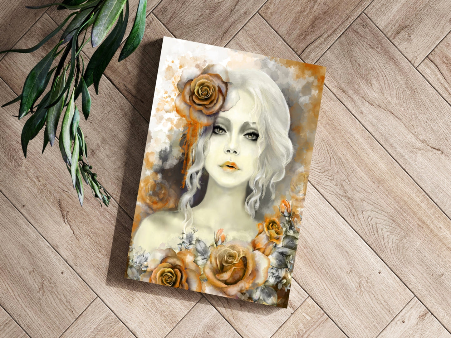 Woman Portrait Aluminum Wall Art