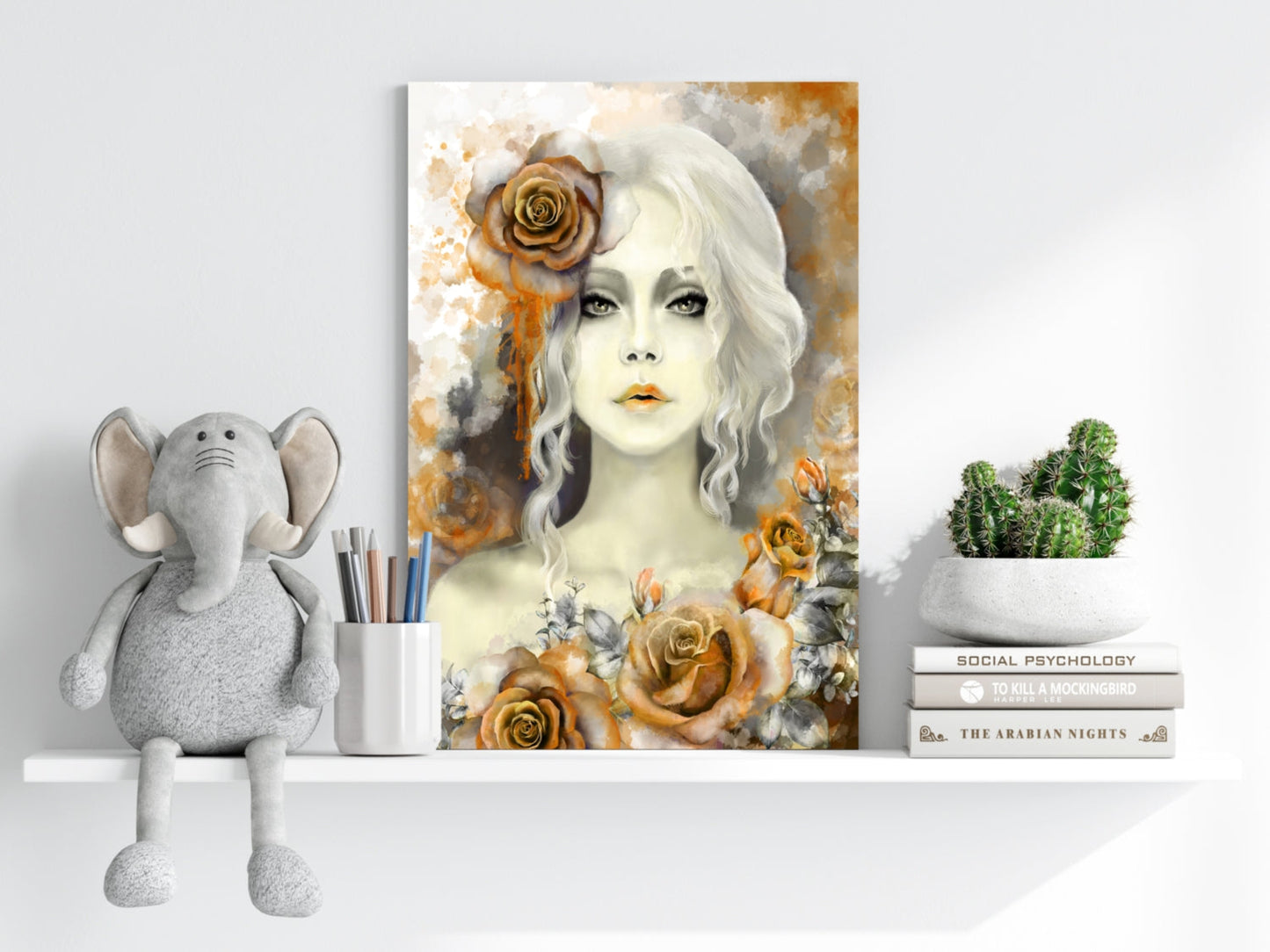 Woman Portrait Aluminum Wall Art